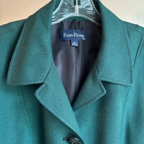 Evan Picone Green Blazer Tailored Fit Professional Style - Picture 4 of 8